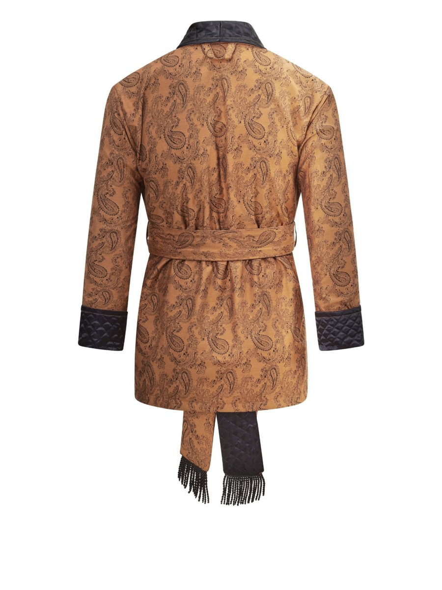 Midas Short Smoking Jacket in Gold