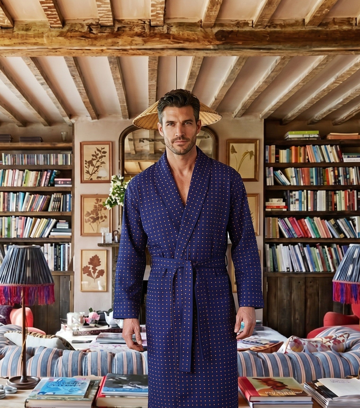 Lightweight Men's Dressing Gown - Pacific