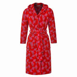 Women's Hooded Dressing Gown - Pink Diamond
