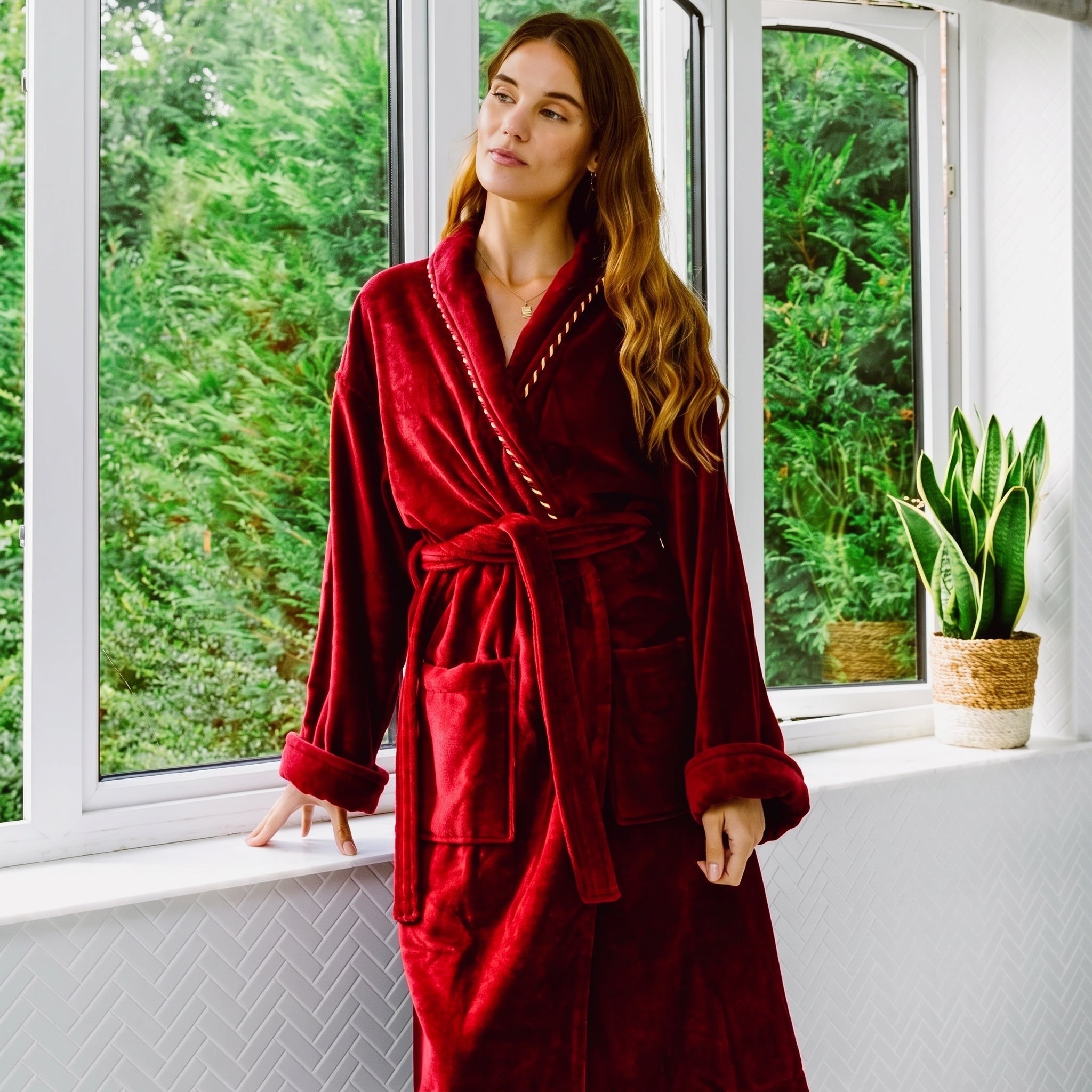 Unisex Dressing Gown - Duchess Claret