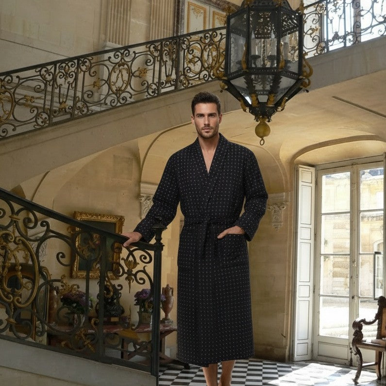 Lightweight Men's Dressing Gown - Atlas Grey