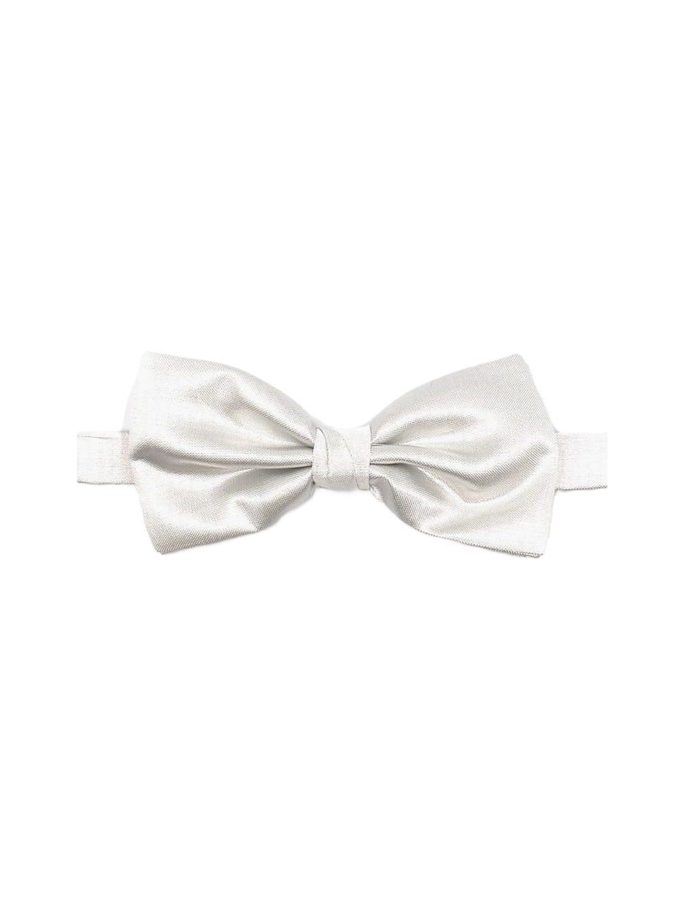 White Silk/Lurex Sparkly Bow Tie