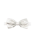 White Silk/Lurex Sparkly Bow Tie