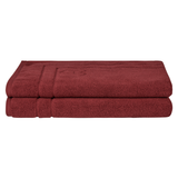 Organic Cotton Bathmat Set - Berry Red