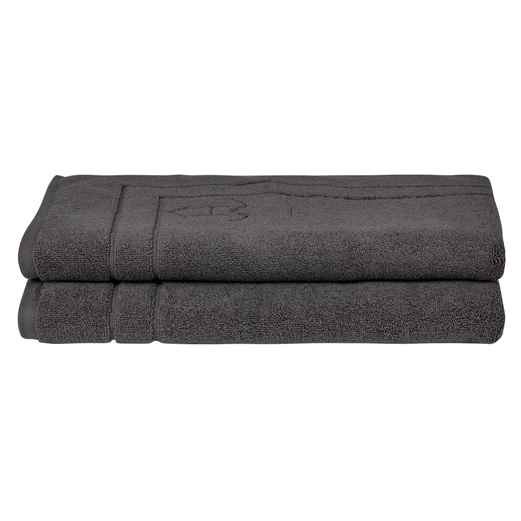 Organic Cotton Bathmat Set - Coal Grey