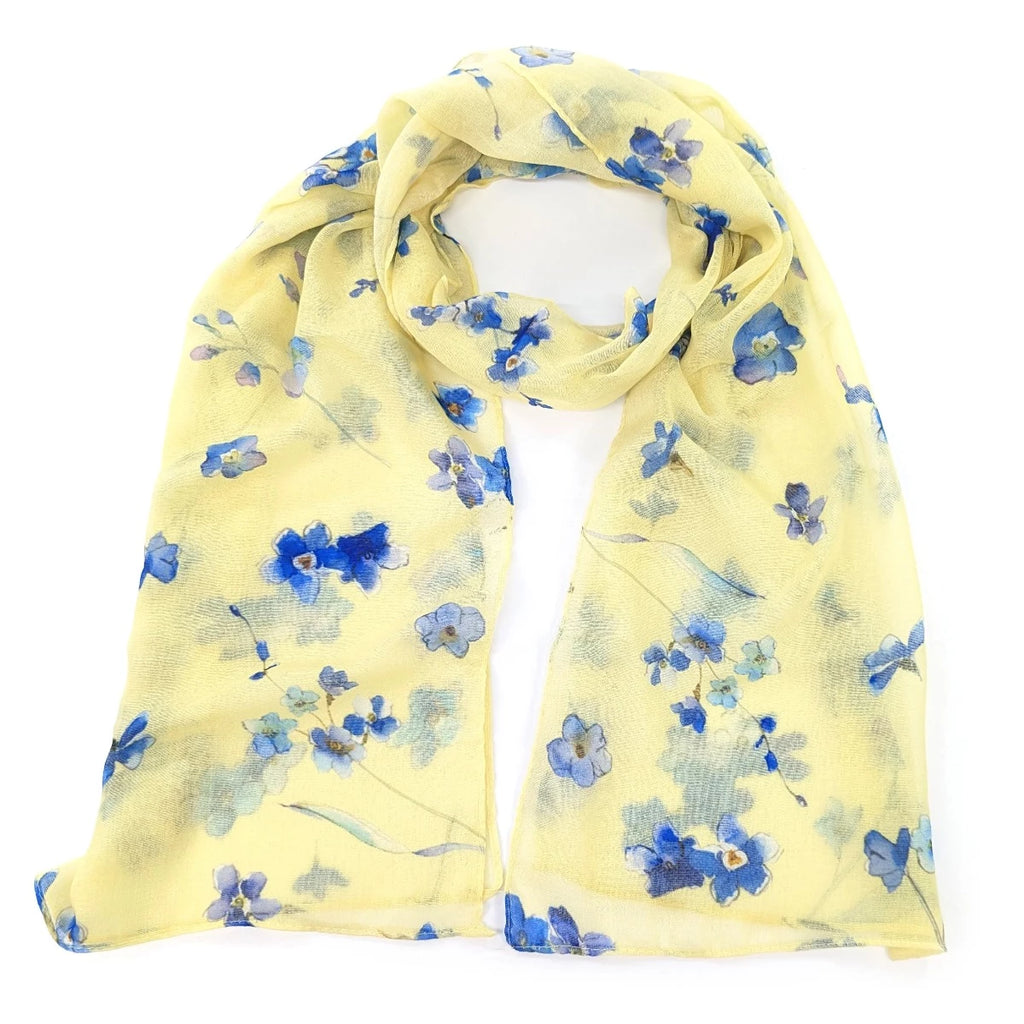 Forget Me Not Scarf (50x180cm) - Sunshine Yellow - Exclusive Design
