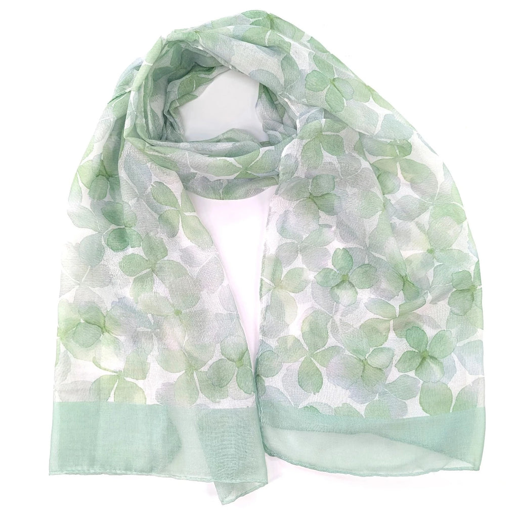 Fern Green Four Leaf Clover Scarf (50x180cm)