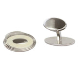 Ellipse Ivory Enamel British Made Cufflinks