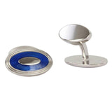 Ellipse Electric Blue British Made Cufflinks