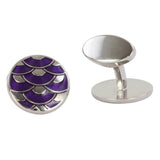 Oscar Purple Enamel British Made Cufflinks