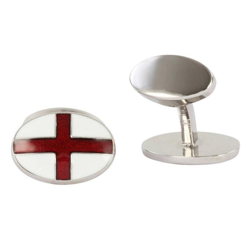 St George Cross British Made Enamel Cufflinks Main Image