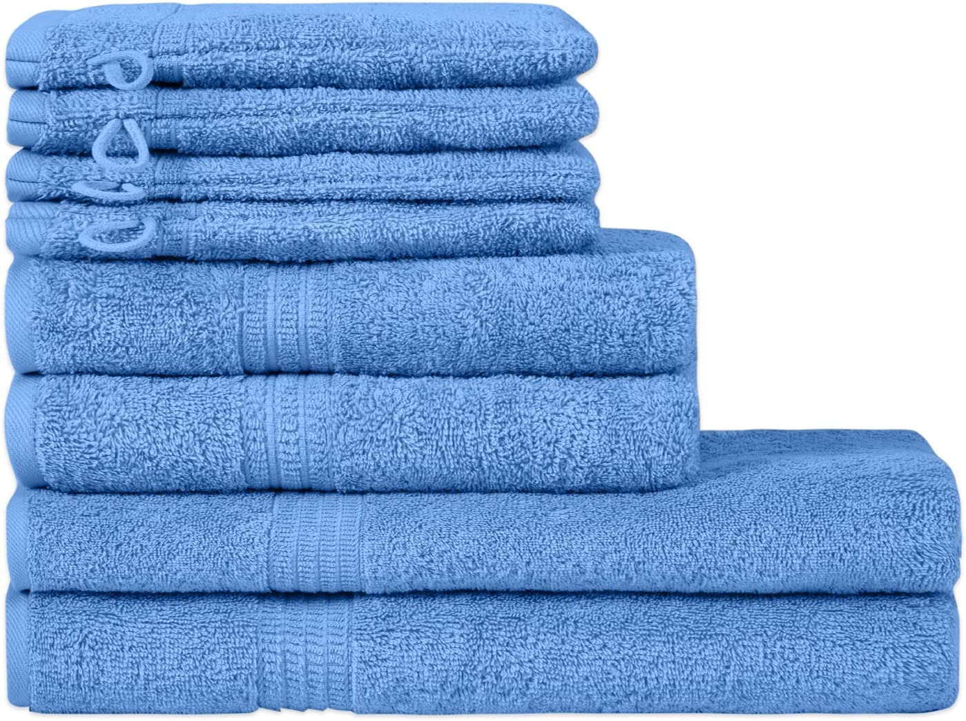 Organic Towel Sets in Sky Blue, Towel Collection