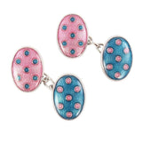 Edwin Double Enamel Spot British Made Cufflinks