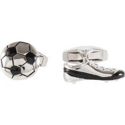 Football & Boot Engravable Back Cufflinks - Bown of London
