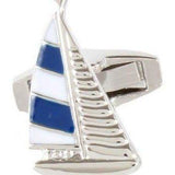 Yacht Blue Engravable Back Cufflinks