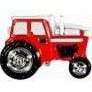 Red Tractor Rhodium Plated Cufflinks