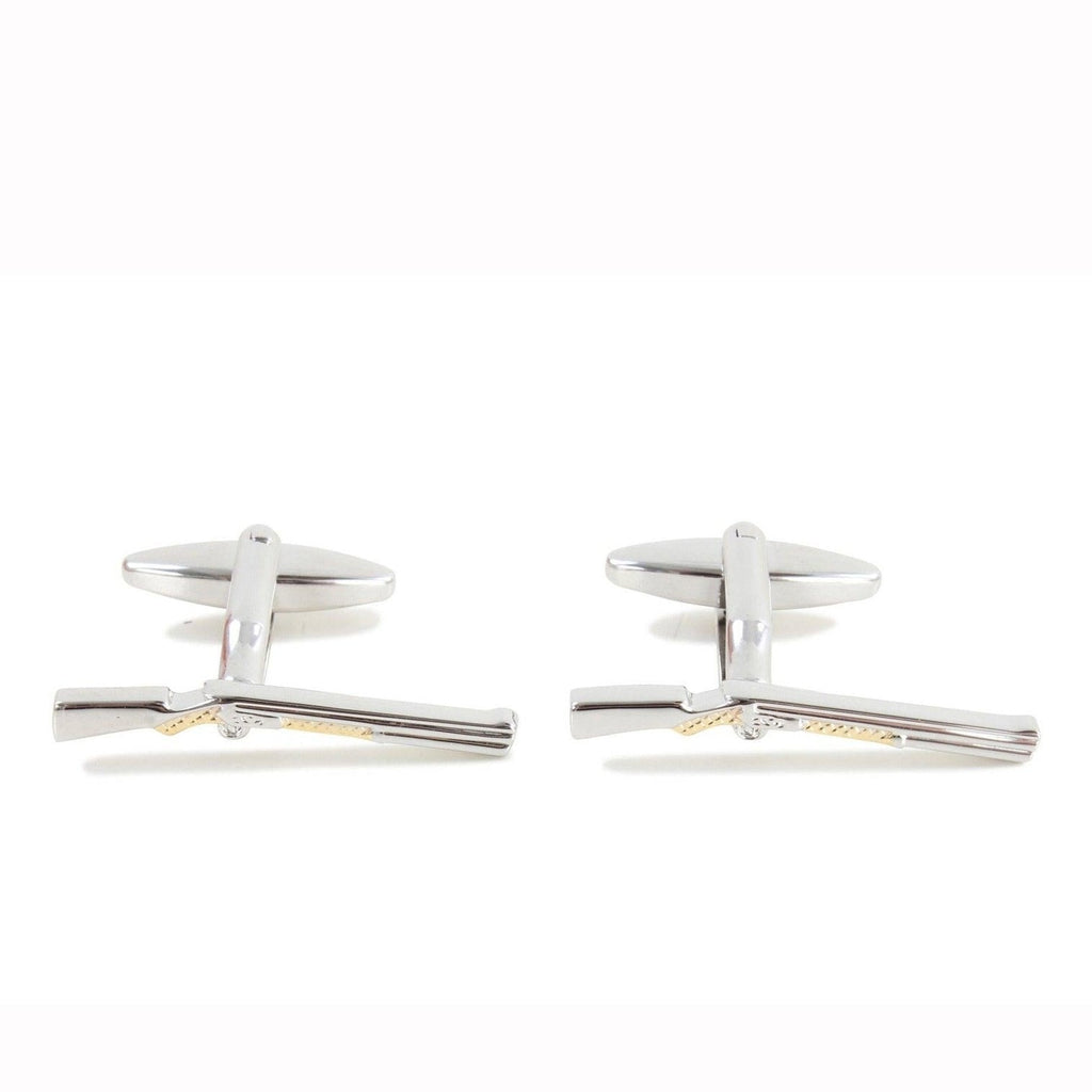 Shotgun Cufflinks 2 Tone Rhodium & Gold plate Main Image