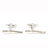 Shotgun Cufflinks 2 Tone Rhodium & Gold plate