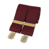 Churchill Burgundy Gold Clip Braces