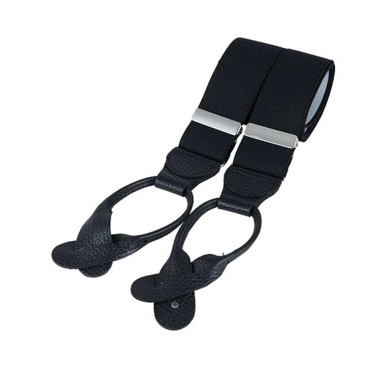 Gatsby Black Leather End Braces | Bown of London