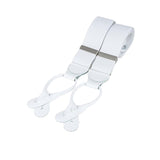 Gatsby White Leather End Braces