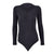 bown of london Black Classic Long Sleeve Front Zip One-Piece Swimsuit Size *