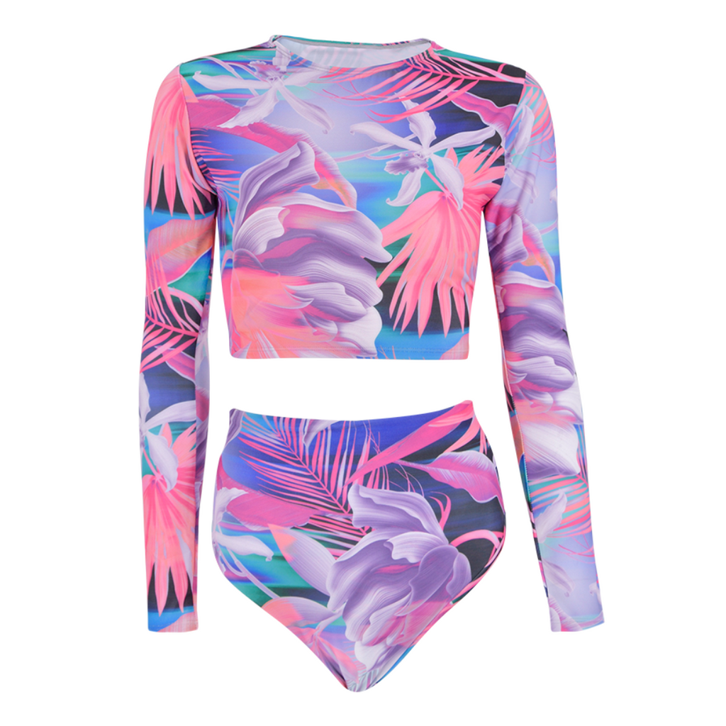 Pink Paradise Rash Vest Front View