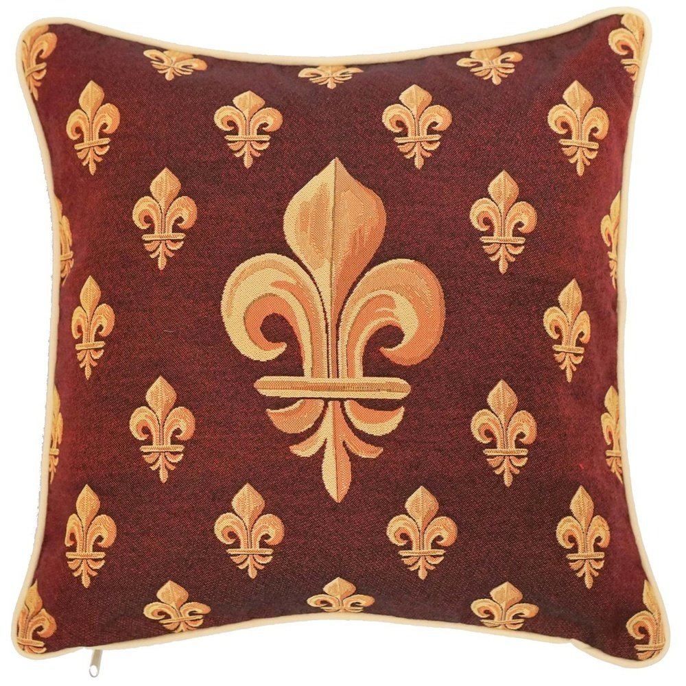 Fleur de lis Red- Cushion Cover 45cm*45cm Main