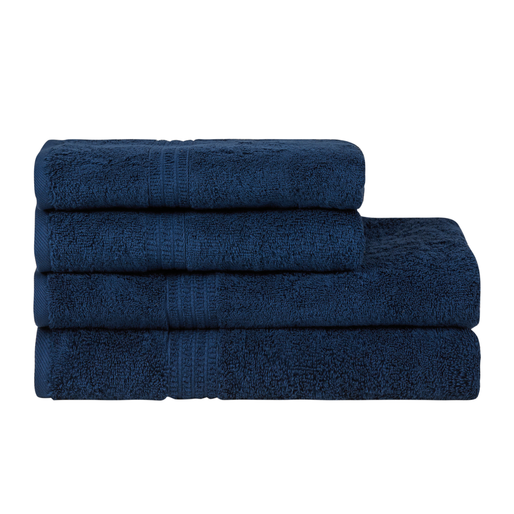 Homelover Towel Sets - Deep Sea Blue | 2 Bath Towels + 2 Hand Towels