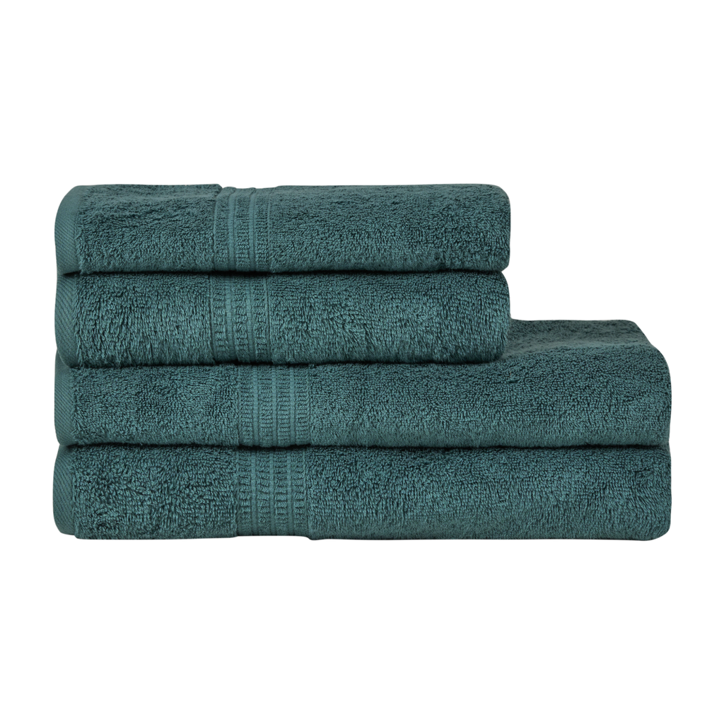 Homelover Towel Sets - Forest Green | 2 Bath Towels + 2 Hand Towels