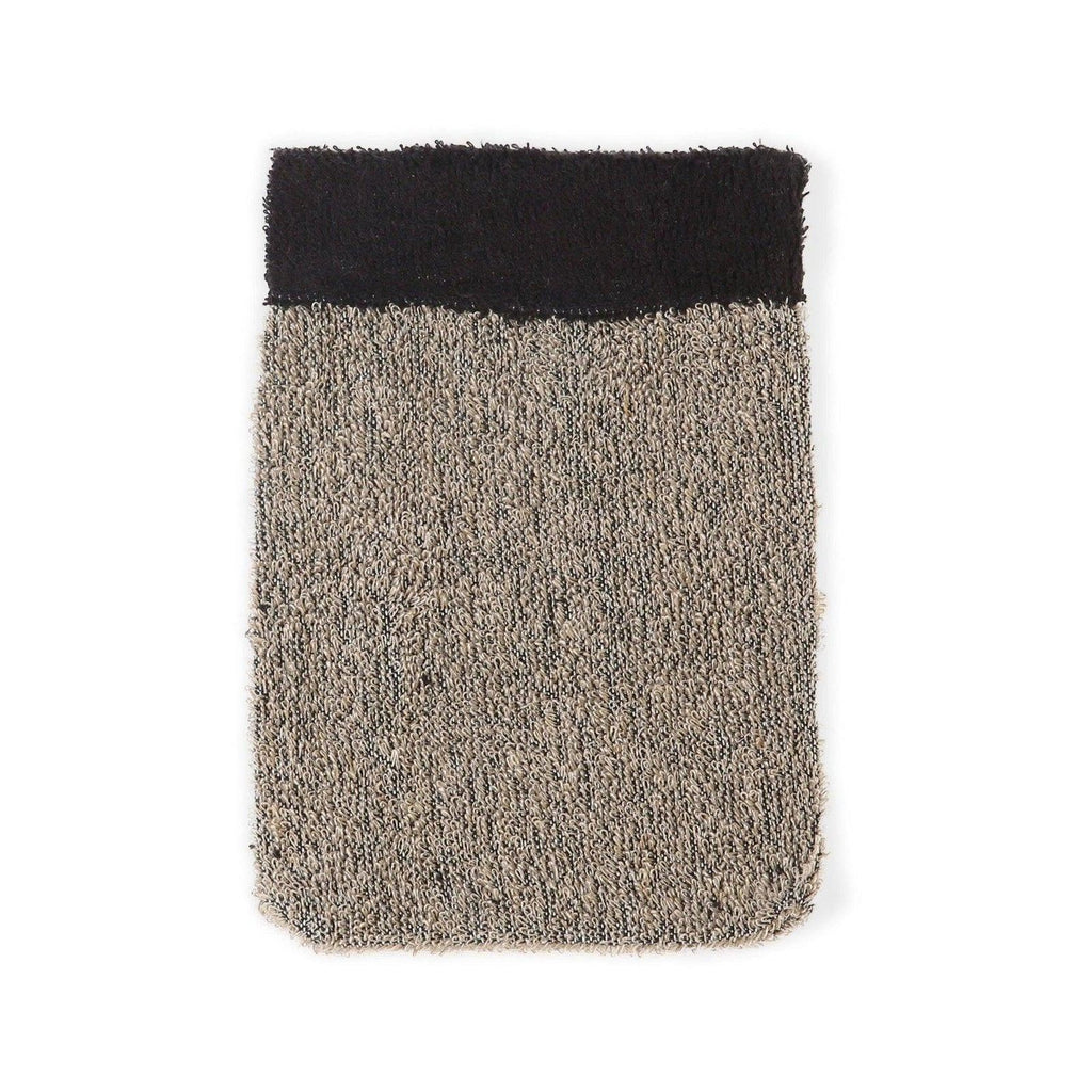 Natural Sisal Hemp Bath Mitt Black