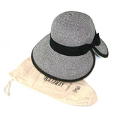 Black Open Back Foldable Hat With Bow