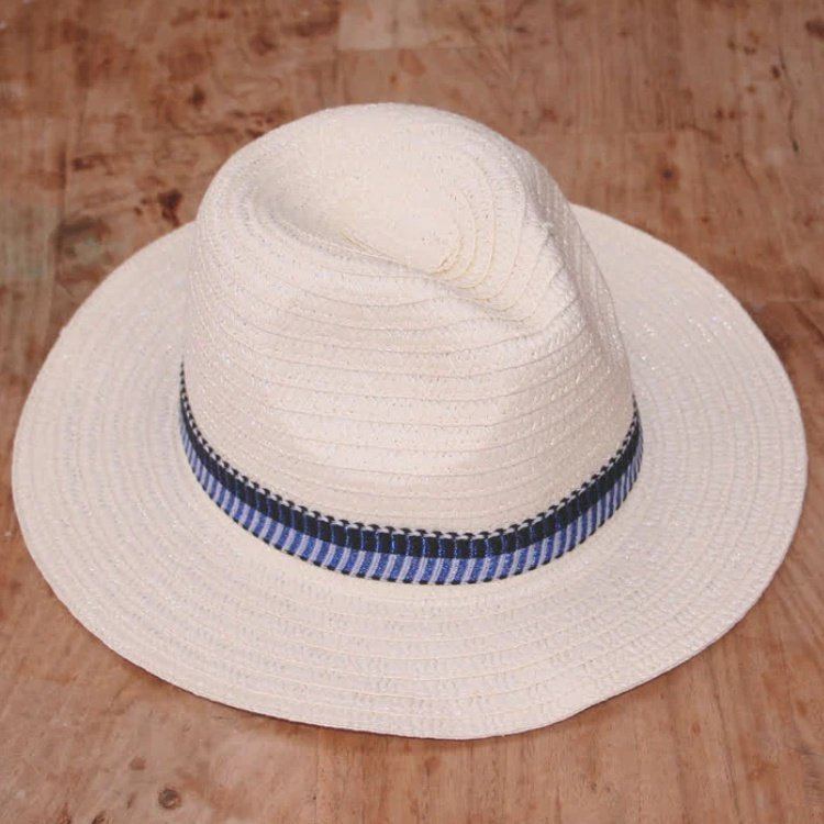 Folding Panama Hat – Blue Band