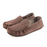 Harris Mens Fabric Lined Moccasin - Truffle