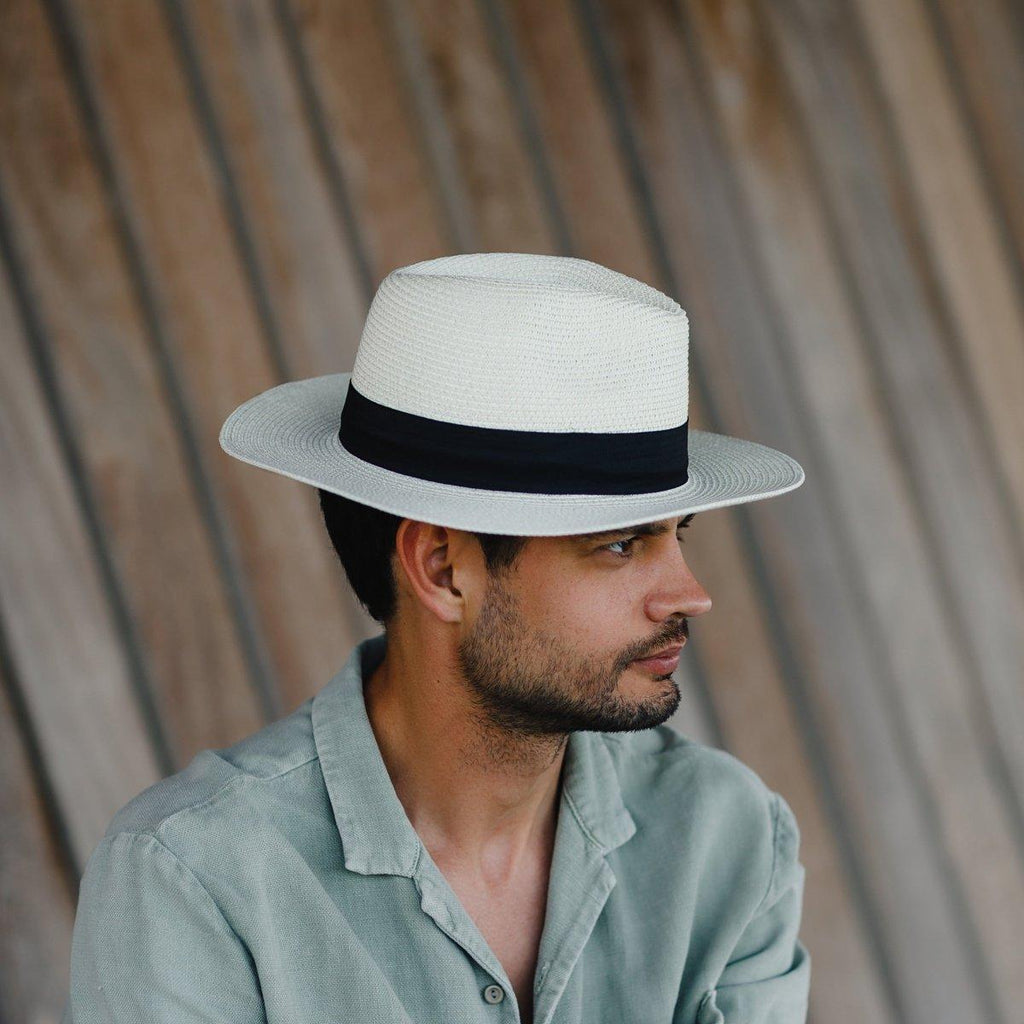 Mens Panama Style Foldable Sun Hat In Bag Main