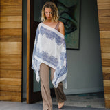 Remich - Pearl Detail Poncho - White